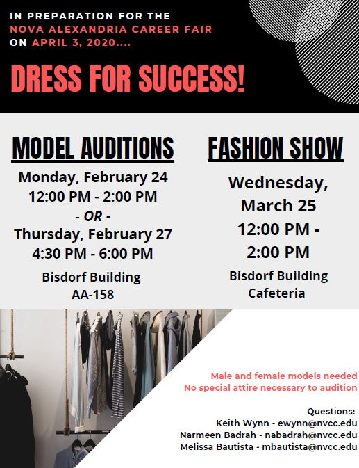 NOVA Alexandria Campus Fashion Show || Modeling Auditions | NOVA