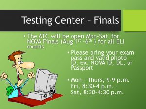 Testing center Finals slides1