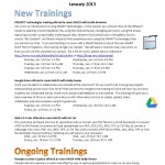 This is the first page of the training offered in January by IS&D