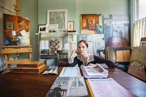 Portrait: Lisa Noble in her studio, Alexandria, Virginia, 2017