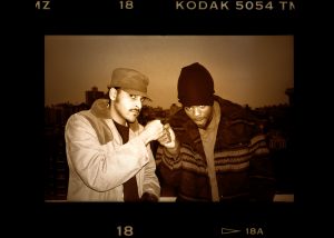 Image of author S. H. Fernando with rap artist Method Man.