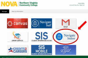 Picture of the EAB Navigate Student Icon in MyNOVA