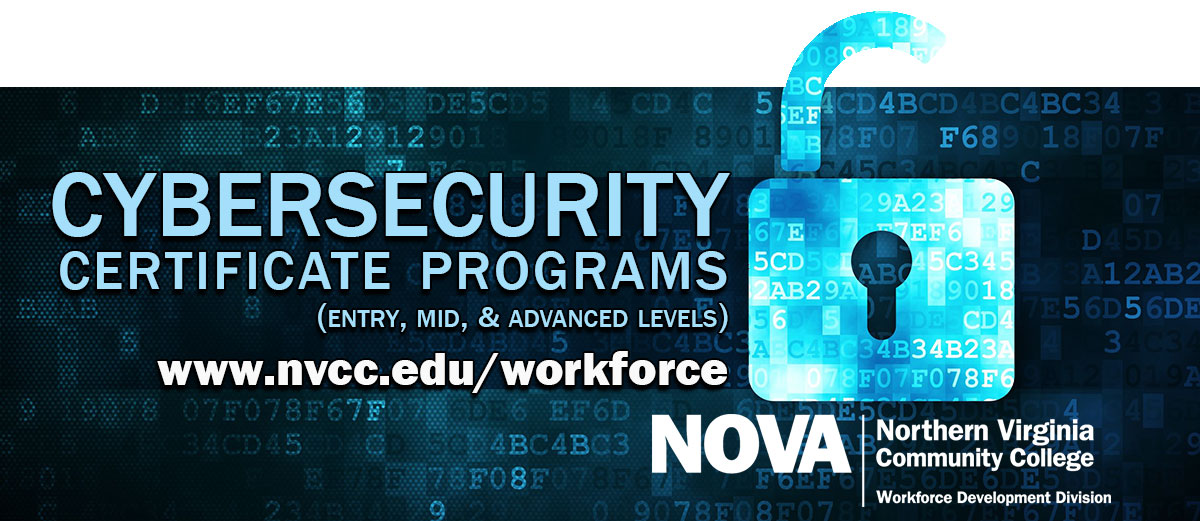 Cybersecurity certificate programs at NOVA's Workforce Development Division