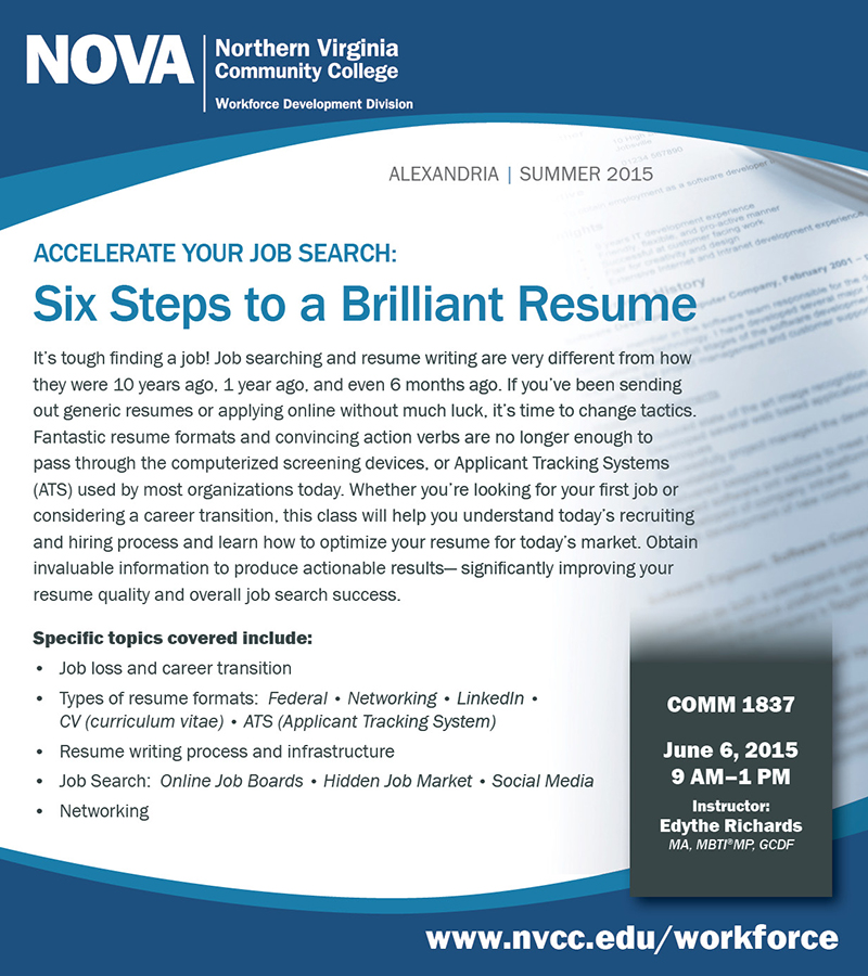 6 Steps to a Brilliant Resume - June2015