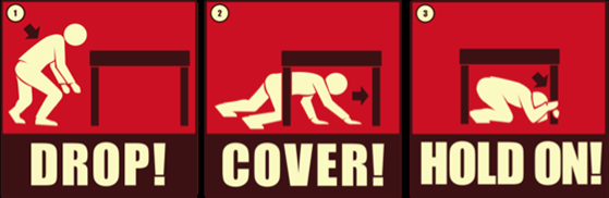 Great Southeast Shakeout: Drop, Cover and Hold On for Earthquake Drill, Thurs., Oct. 21