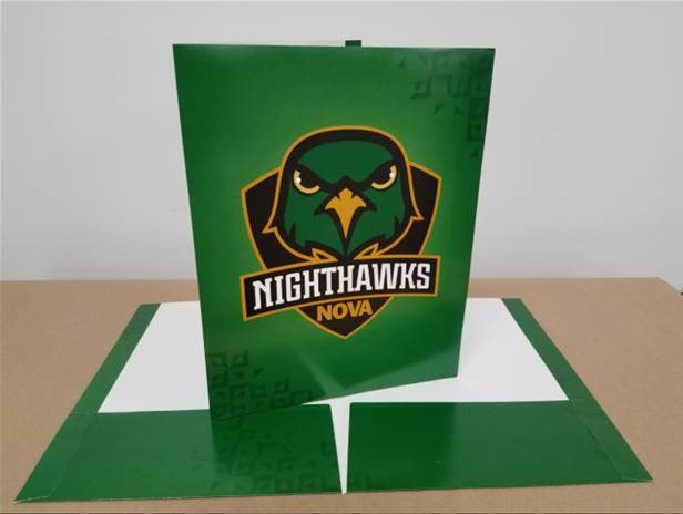 Photo of a green Nighthawks folder