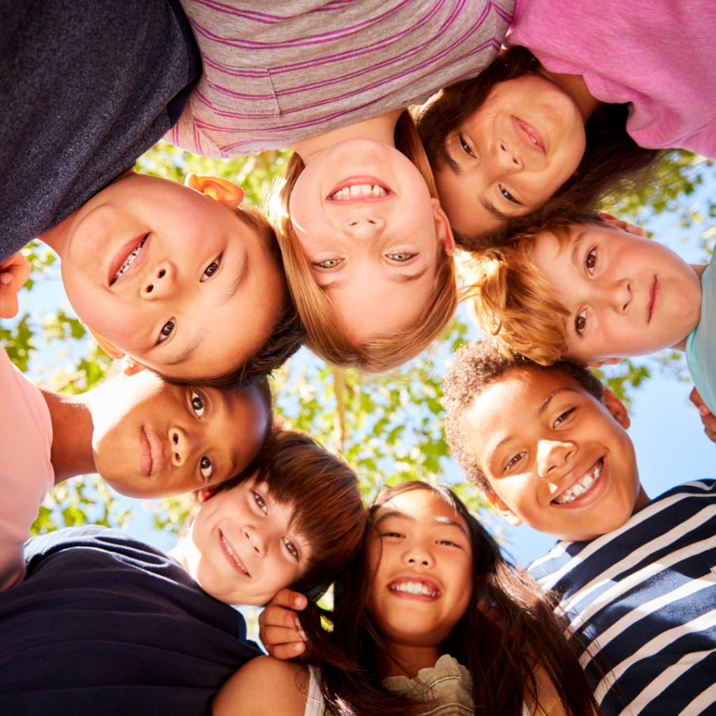 Photo of a circle of cute children