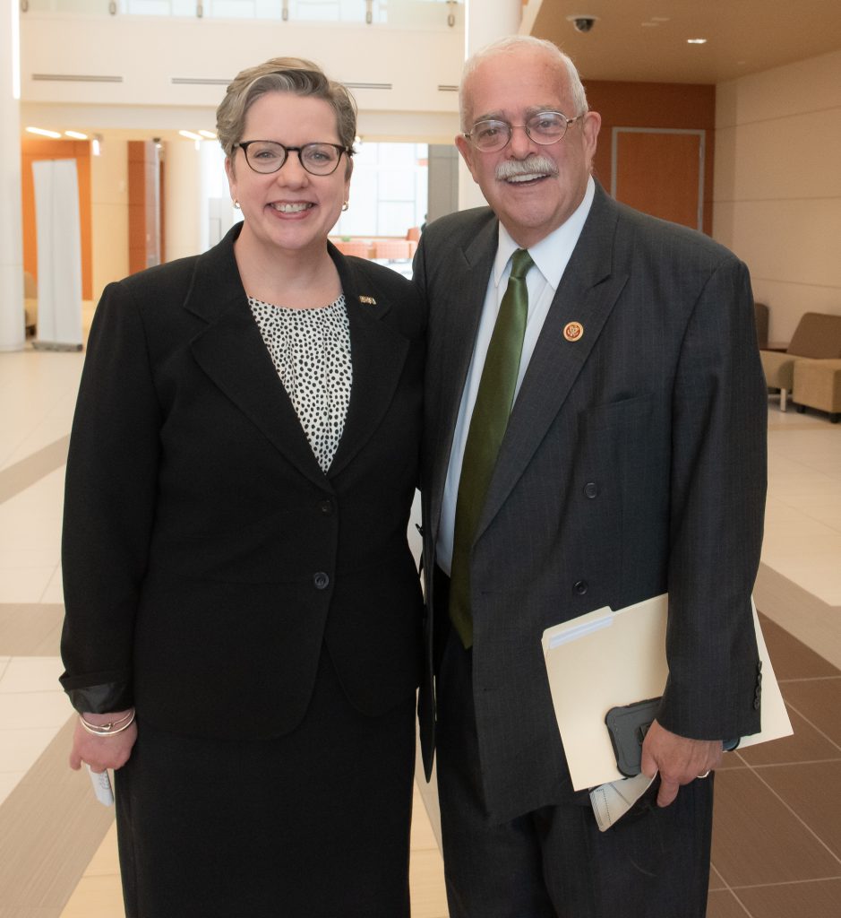 President Anne Kress poses with U.S. Congressman Gerry Connolly
