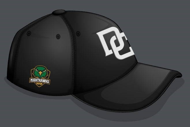 Photo of co-branded NOVA Nighthawks and Washington Nationals hat