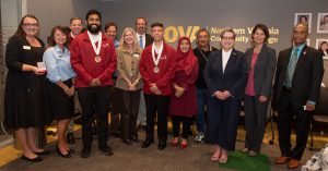 NOVA's third-place-winning cybersecurity team poses at the Skills USA National Competition.