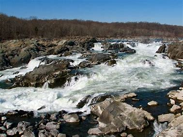 The beauty of Great Falls against a bright blue sky.