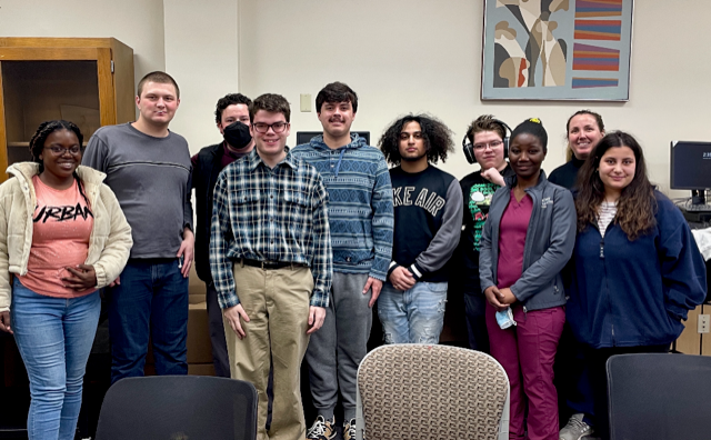 Neurodiversity Club members: Ronel Xoagus (College Steps Peer Mentor); Wyatt Urban; Andrew Falion (College Steps Program Coordinator); John Suringa (Club President); Jack Bartholomaus; Farhan Awan (College Steps Peer Mentor); Josh Roemele; Emma Abaidoo (NOVA Occupational Therapy student intern with College steps on 8-week rotations); Margaret Crowley (NOVA Occupational Therapy student); Ana Adler-Griggs
