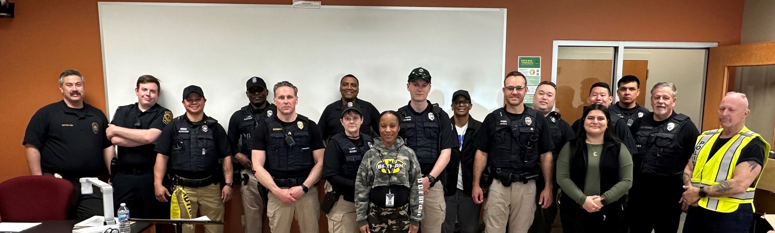 NOVA Police officers and dispatchers at the Manassas AVI training.