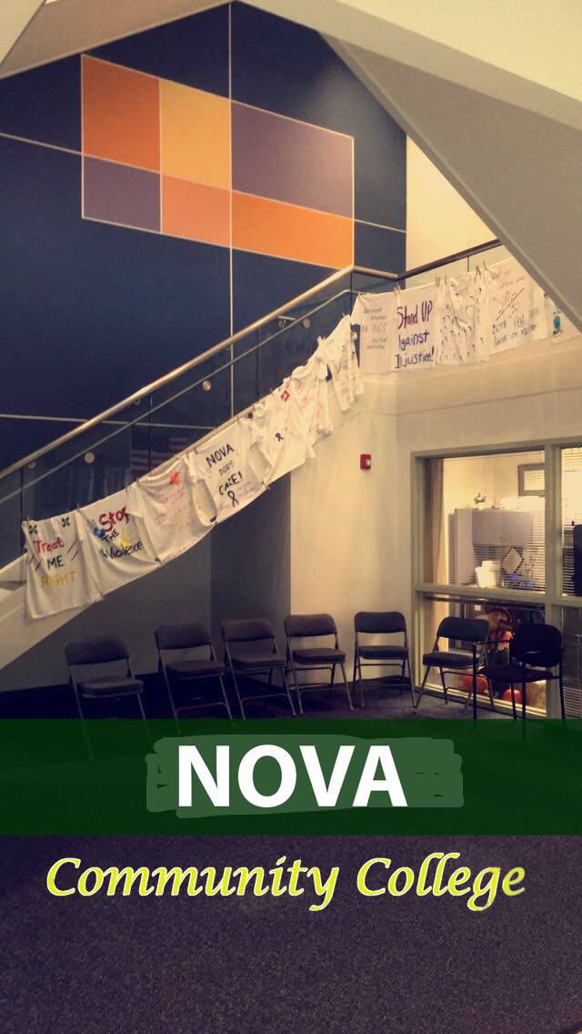 NOVA SAS at MEC for The Clothesline Project!